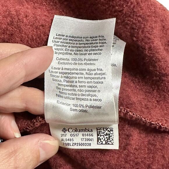 Columbia Drop Shoulder Cowl Neck Dark Red Sweatshirt Size XL - Picture 10 of 10